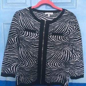 Chaus Zebra Print 3/4 length sleeves